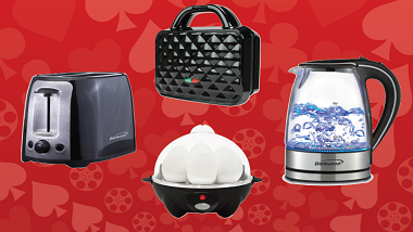 Breakfast Items, Red Background